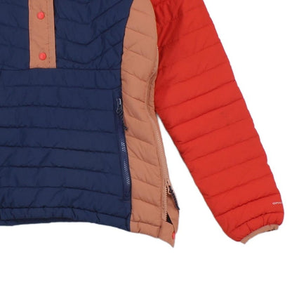 Womens Quilted Jacket Snap Hooded Insulated