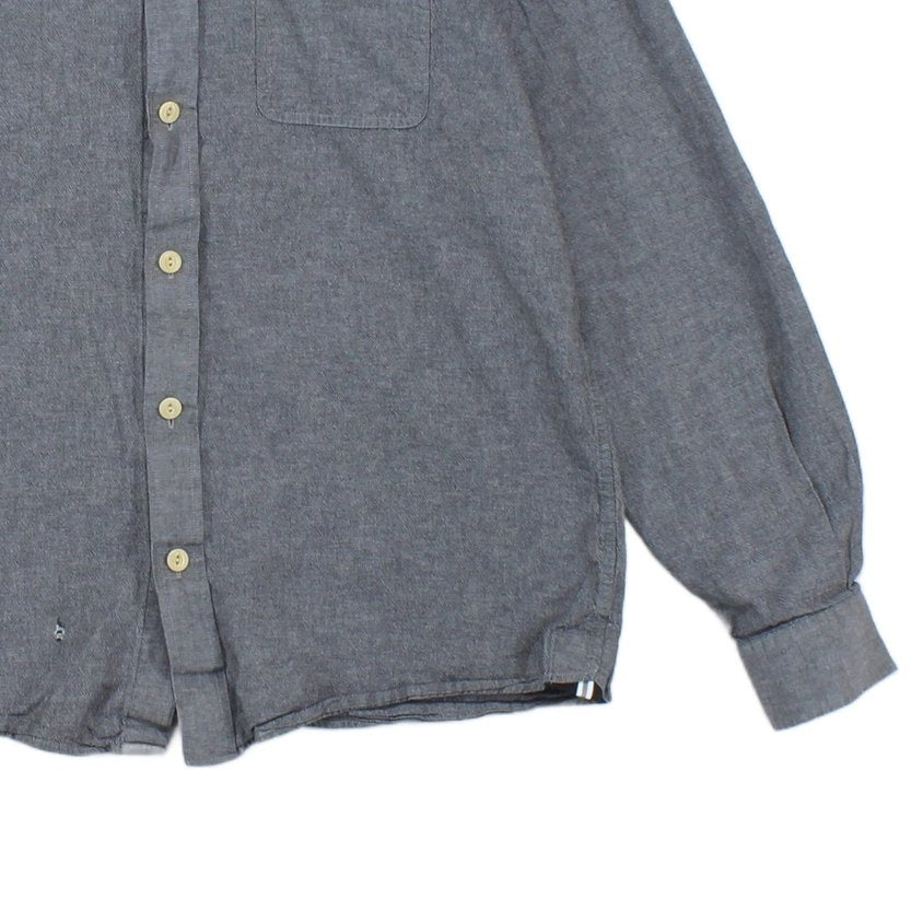 Mens Shirt Button Up Long Sleeve Collared