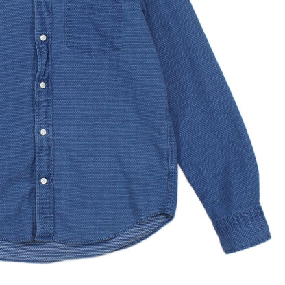 Mens Shirt Button Up Collared Long Sleeve
