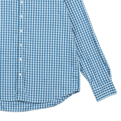 Mens Check Shirt Button Down Long Sleeve
