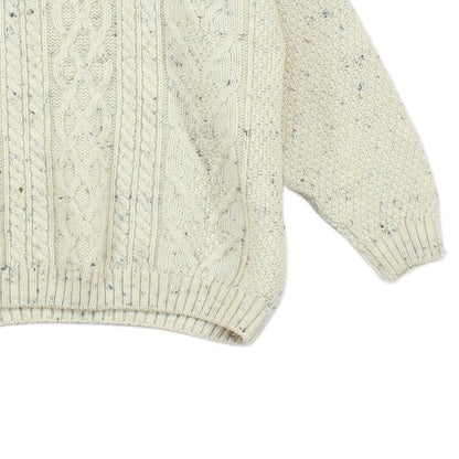 Womens Aran Knit Jumper Cable Knit Uk Made Relaxed Fit