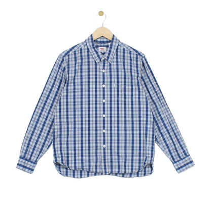 Mens Plaid Shirt Button Up Check