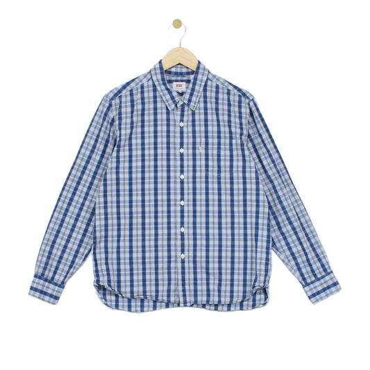 Mens Plaid Shirt Button Up Check