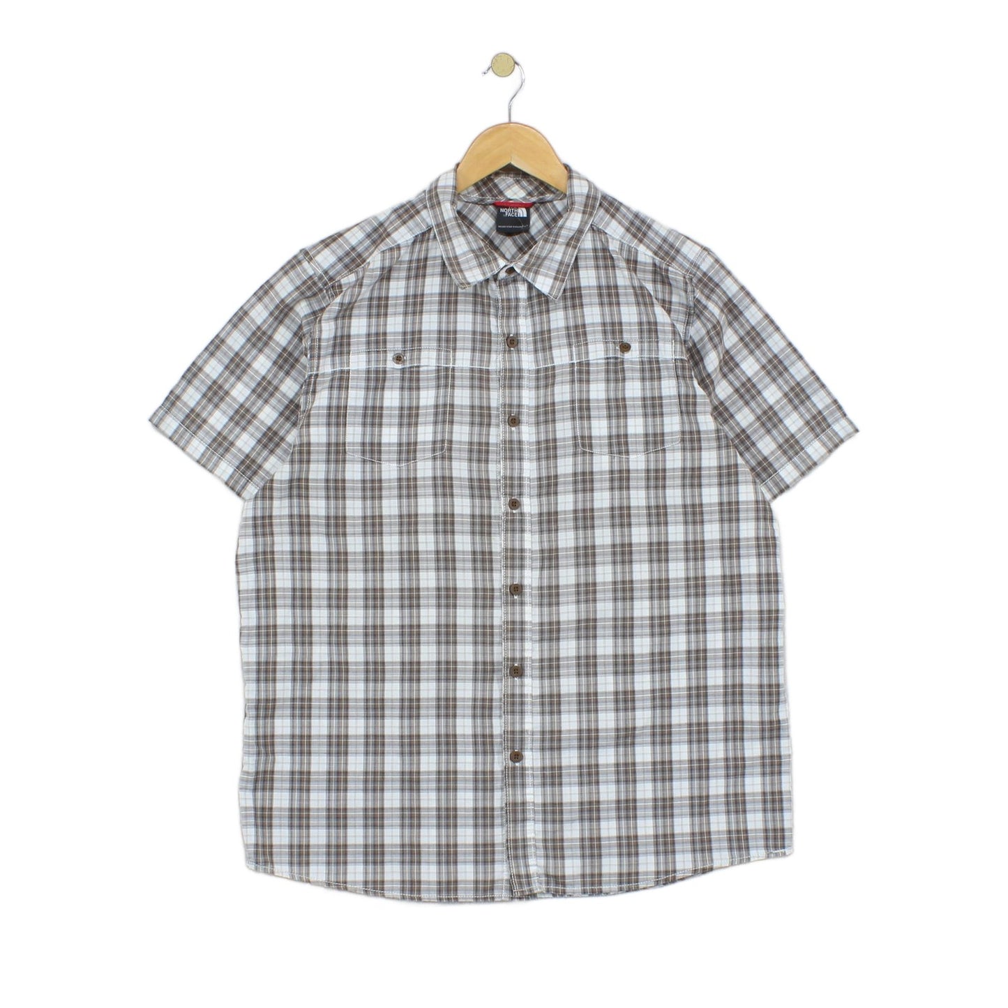 Mens Shirt Check Short Sleeve Outdoor