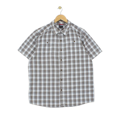 Mens Shirt Check Short Sleeve Outdoor