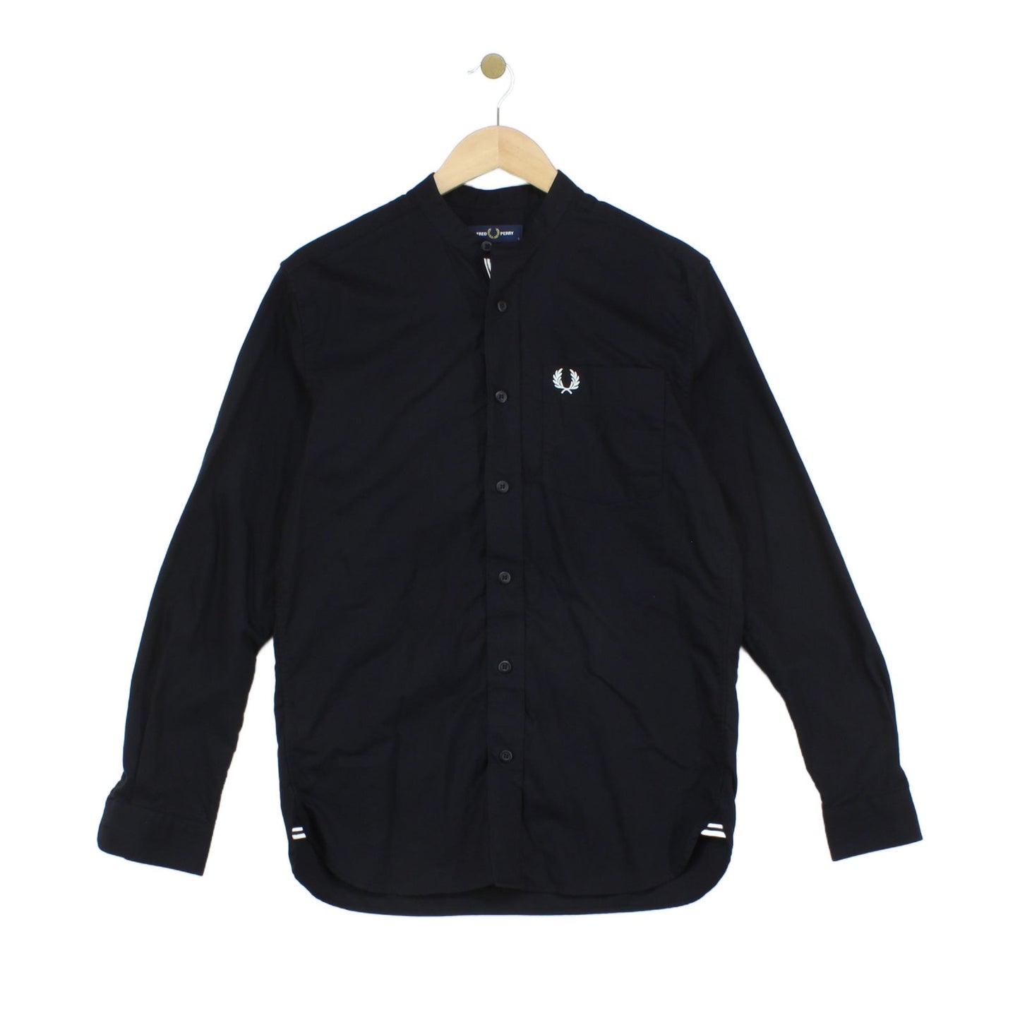 Mens Shirt Button Up Classic Band Collar