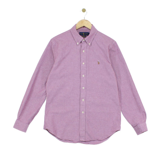 Mens Oxford Shirt Stretch Slim Fit Button Down