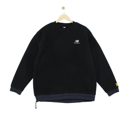 Mens Sherpa Fleece Sweatshirt Crew Neck Pullover