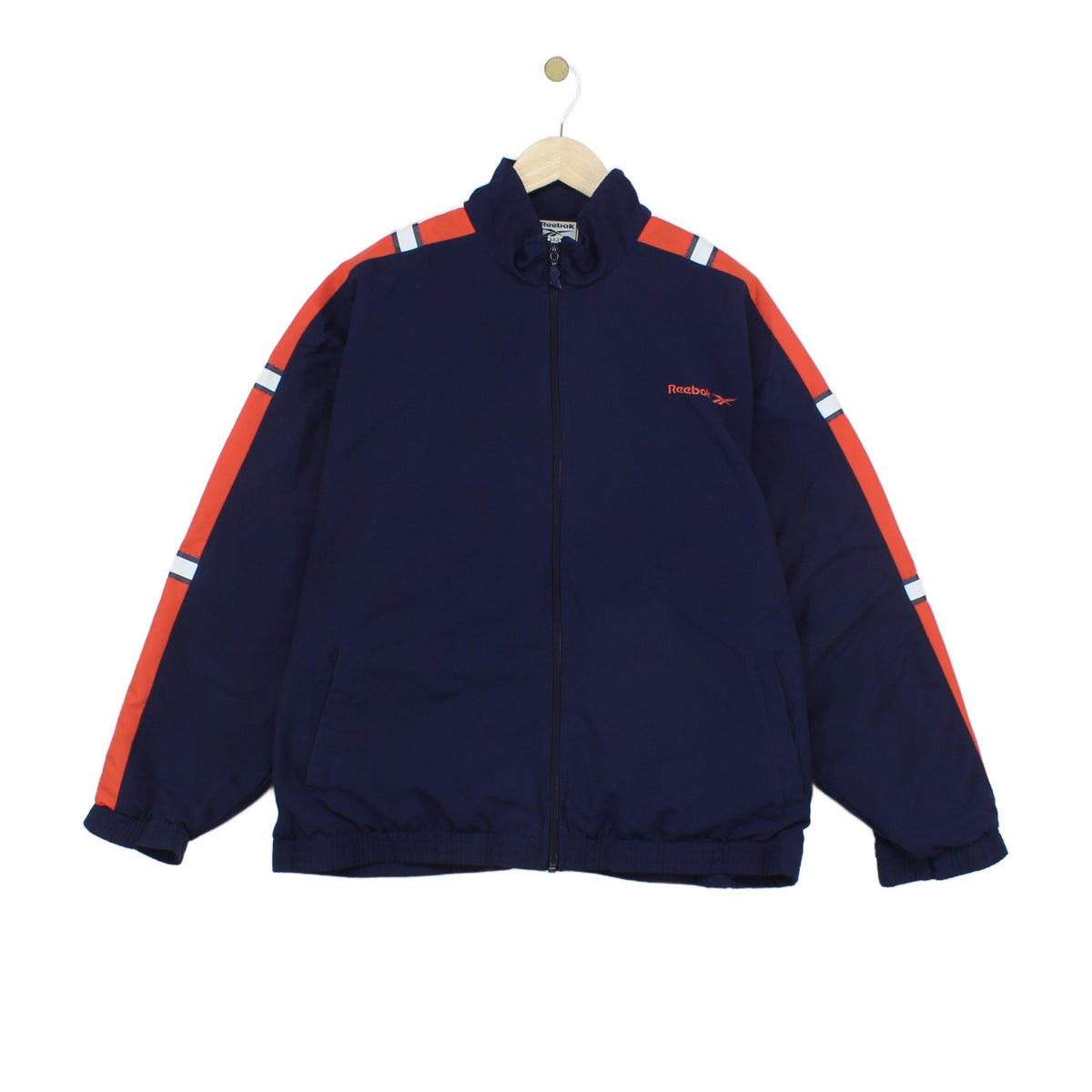 Mens Track Jacket Oversized Fit Full Zip Striped