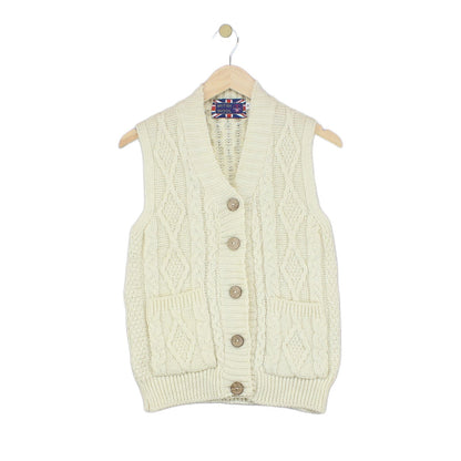 Womens Cardigan Vest Knit Sleeveless