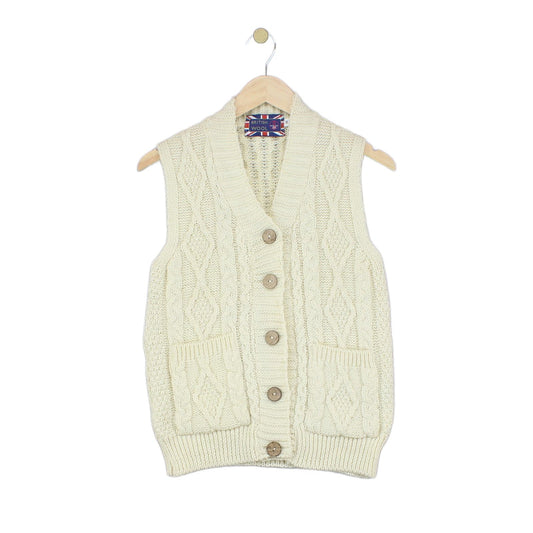 Womens Cardigan Vest Knit Sleeveless