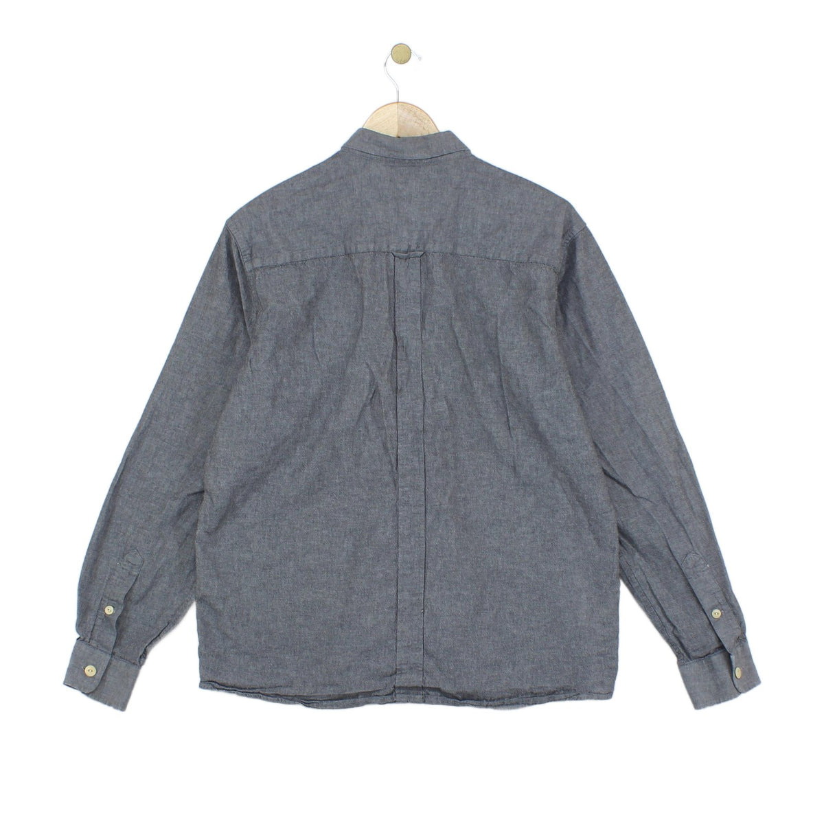 Mens Shirt Button Up Long Sleeve Collared