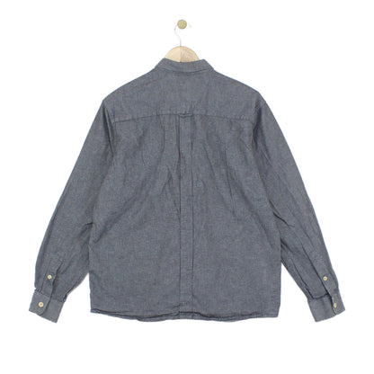 Mens Shirt Button Up Long Sleeve Collared