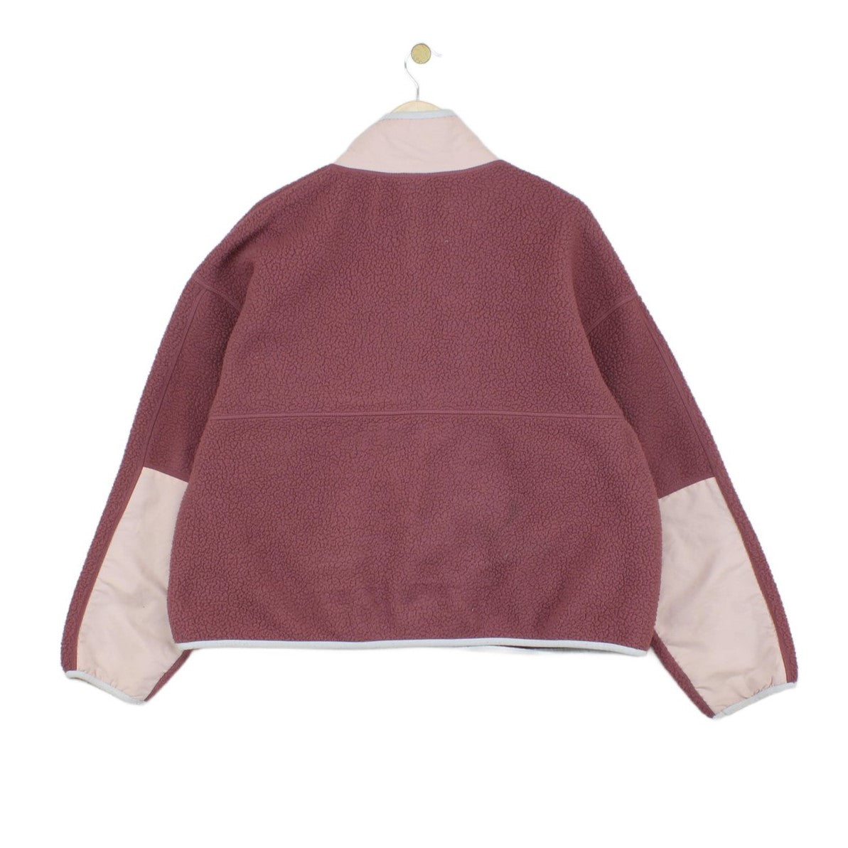Womens Fleece Jacket Snap Button Oversized