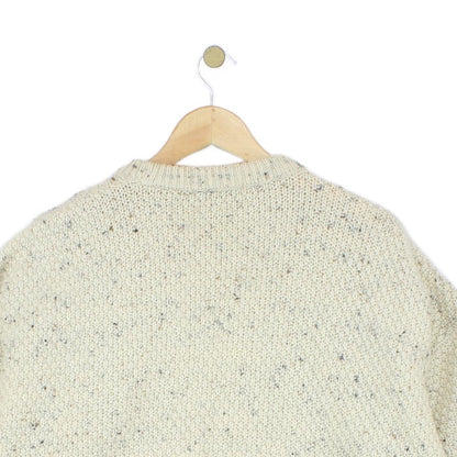 Womens Aran Knit Jumper Cable Knit Uk Made Relaxed Fit