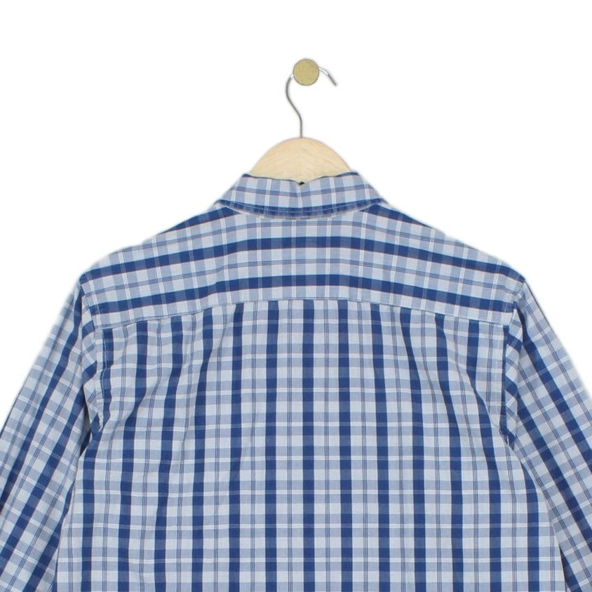 Mens Plaid Shirt Button Up Check