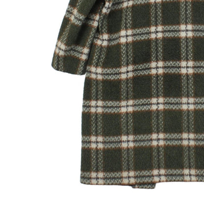 Womens Mohair Overcoat Plaid Pattern