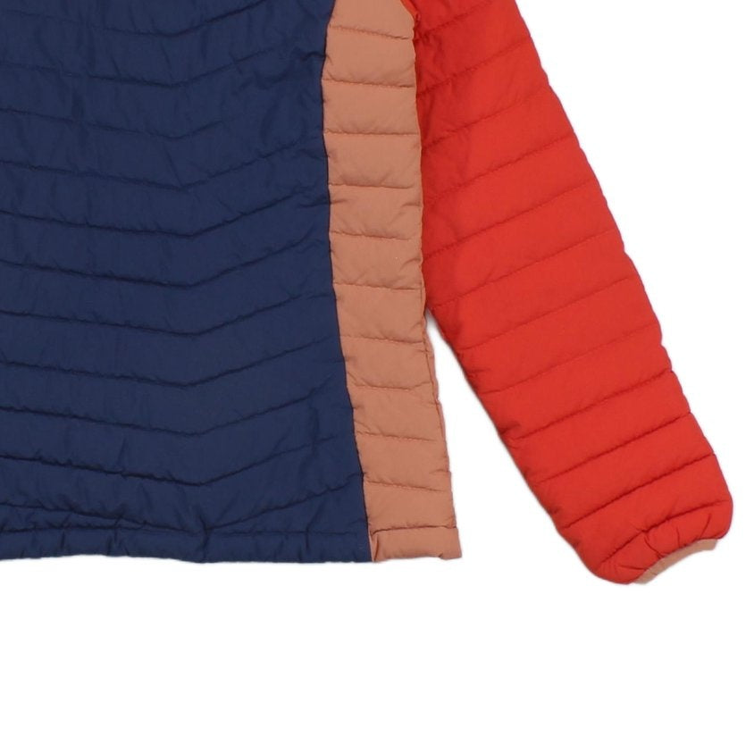 Womens Quilted Jacket Snap Hooded Insulated
