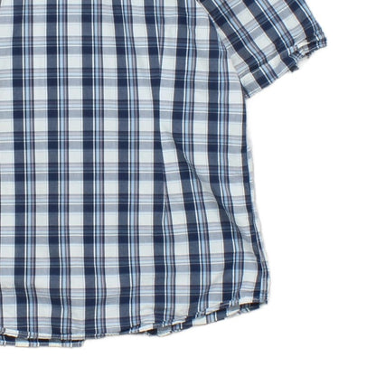 Mens Plaid Shirt Snap Western Short Sleeve Check