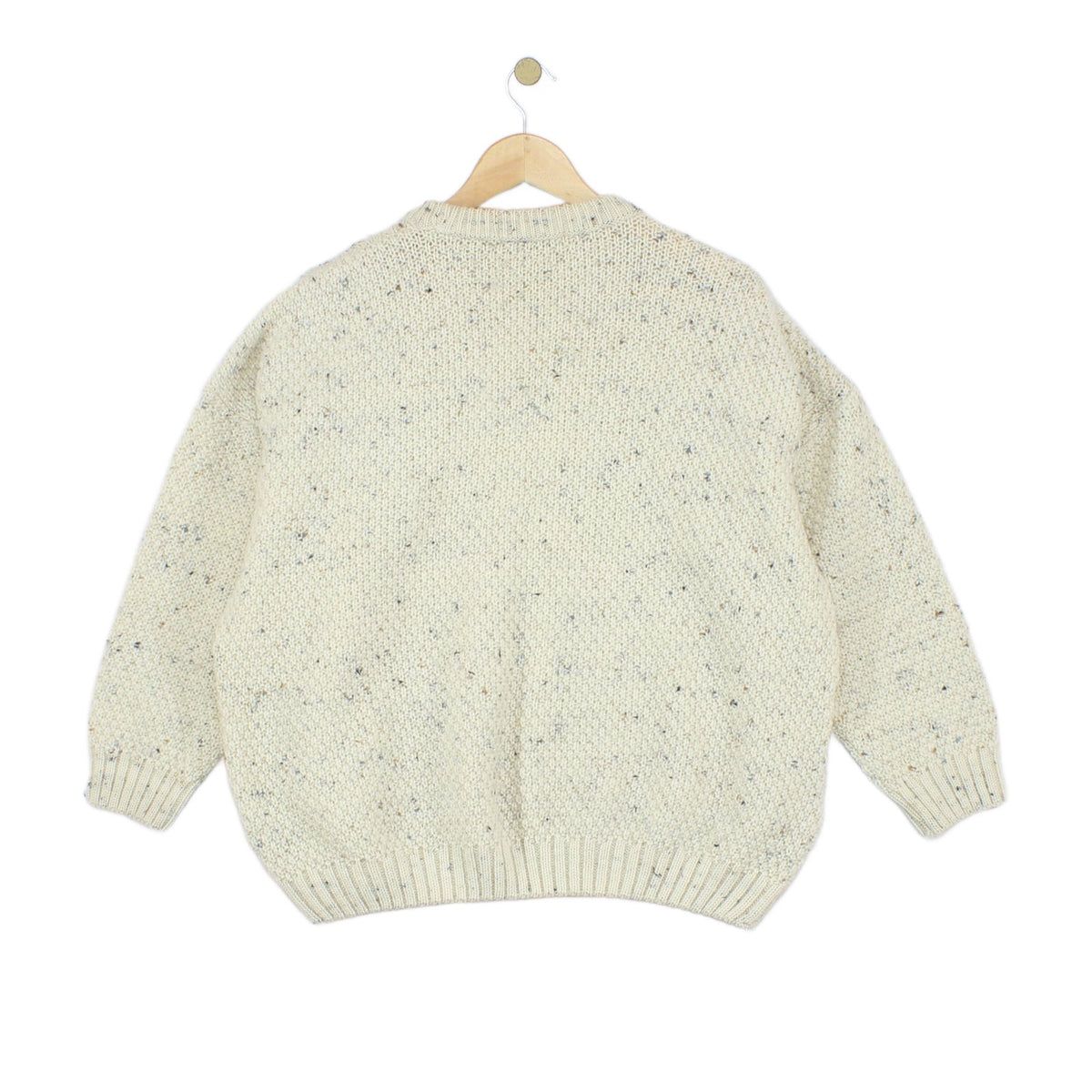 Womens Aran Knit Jumper Cable Knit Uk Made Relaxed Fit