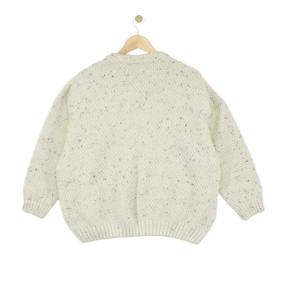 Womens Aran Knit Jumper Cable Knit Uk Made Relaxed Fit