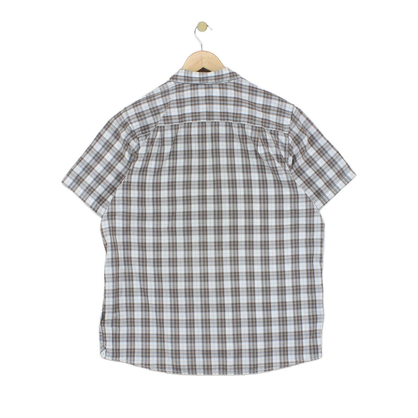 Mens Shirt Check Short Sleeve Outdoor