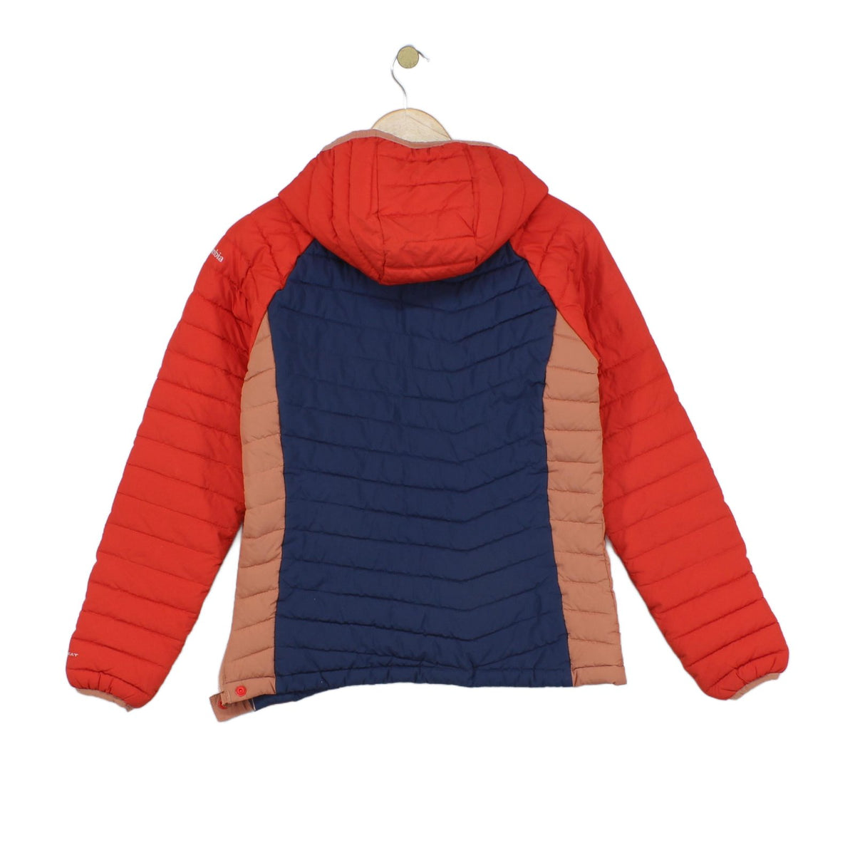 Womens Quilted Jacket Snap Hooded Insulated
