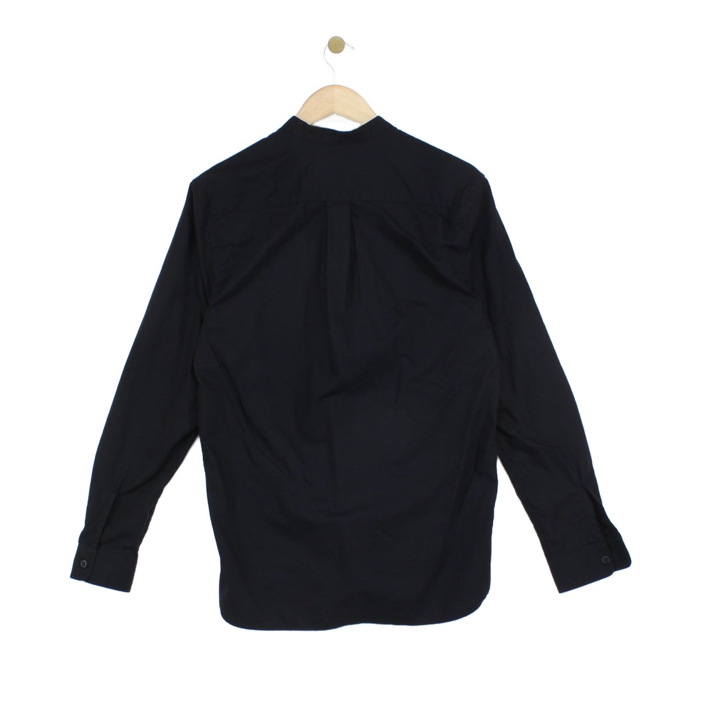 Mens Shirt Button Up Classic Band Collar