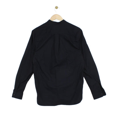 Mens Shirt Button Up Classic Band Collar