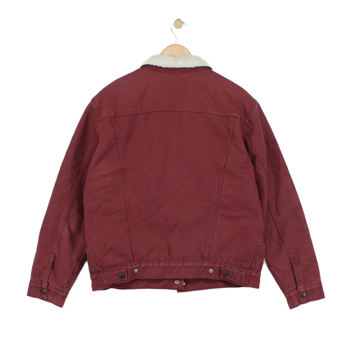 Mens Sherpa Jacket Regular Fit Snap