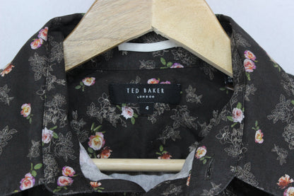 Mens Floral Shirt Long Sleeve Button Up