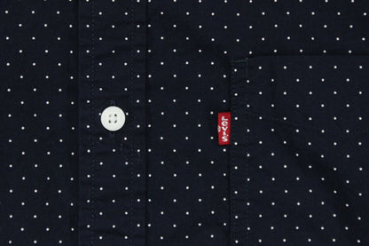 Mens Polka Dot Shirt Short Sleeve Button Up