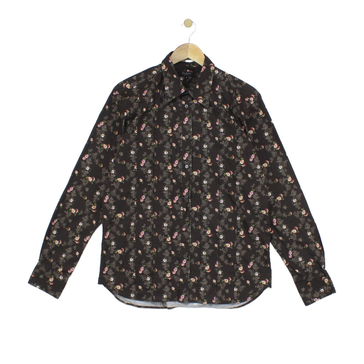 Mens Floral Shirt Long Sleeve Button Up
