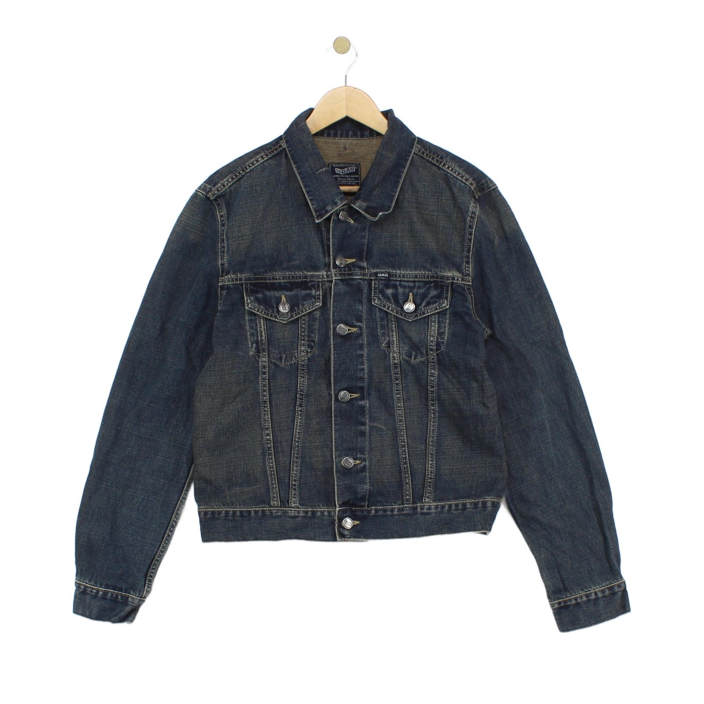 Mens Denim Jacket Button Up Classic Slim Fit