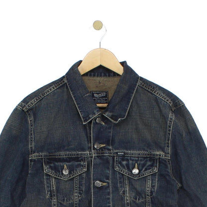 Mens Denim Jacket Button Up Classic Slim Fit