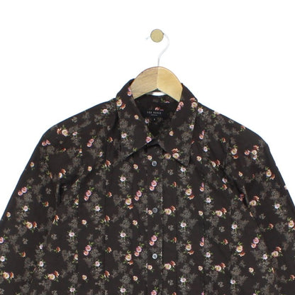 Mens Floral Shirt Long Sleeve Button Up