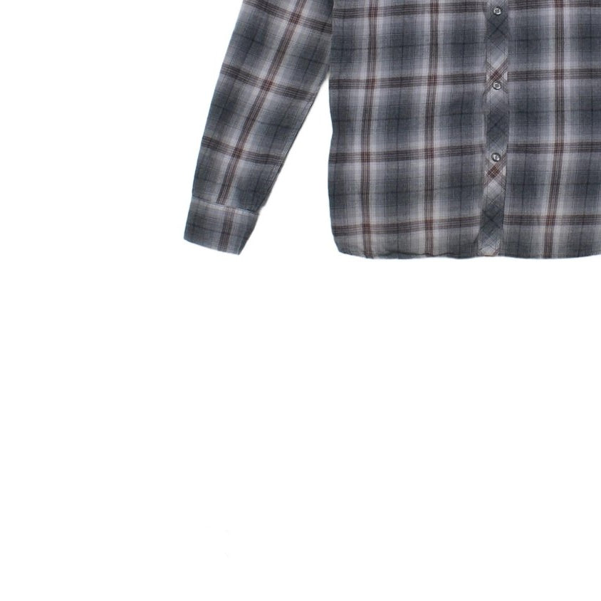 Mens Plaid Shirt Button Up Long Sleeve Snap