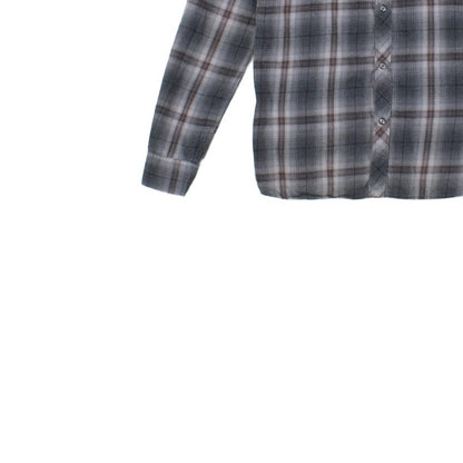 Mens Plaid Shirt Button Up Long Sleeve Snap