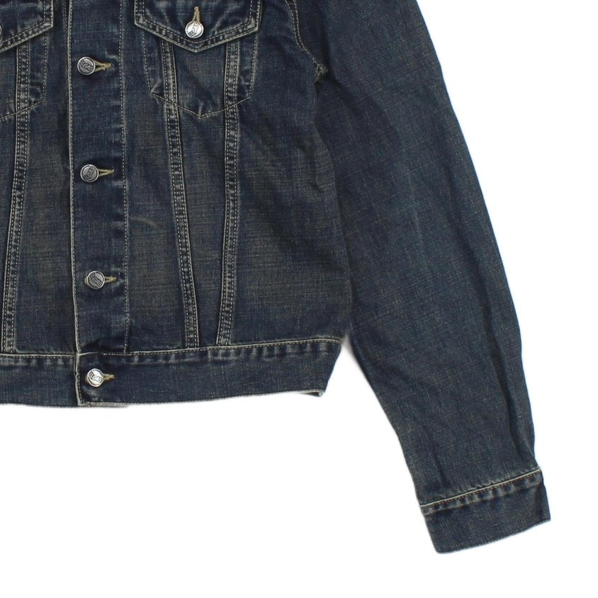 Mens Denim Jacket Button Up Classic Slim Fit