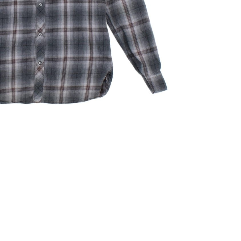 Mens Plaid Shirt Button Up Long Sleeve Snap
