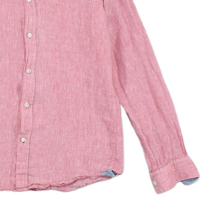 Mens Linen Shirt Long Sleeve Button Up