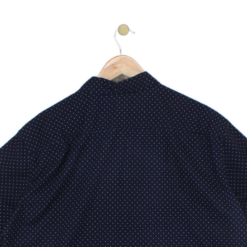 Mens Polka Dot Shirt Short Sleeve Button Up