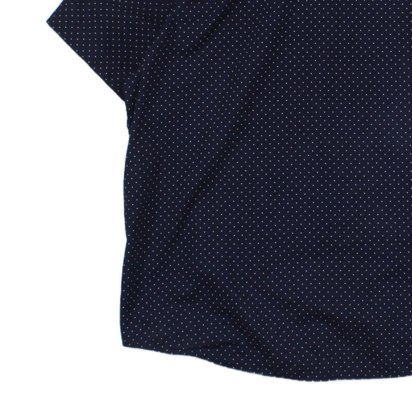 Mens Polka Dot Shirt Short Sleeve Button Up
