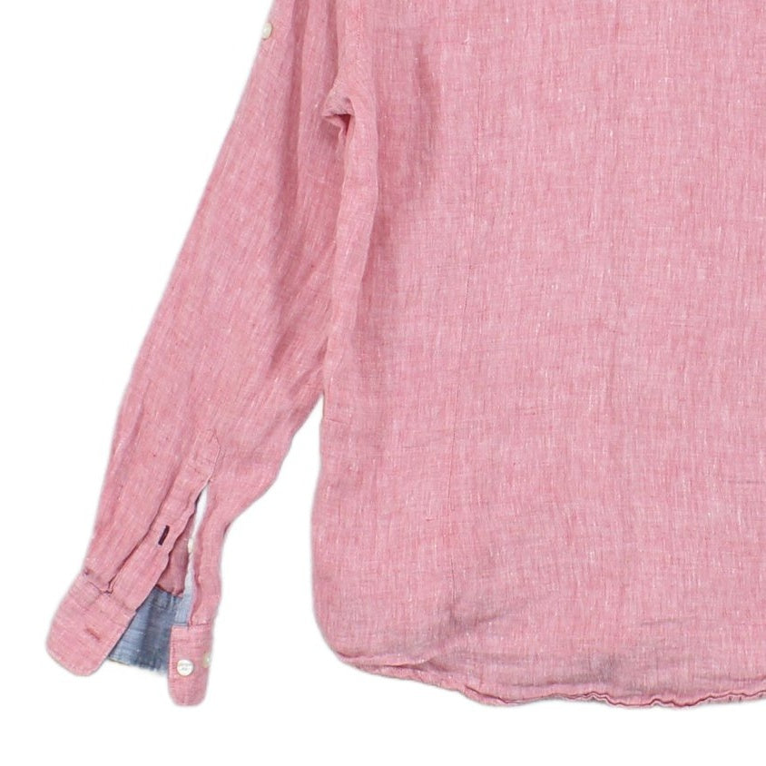 Mens Linen Shirt Long Sleeve Button Up