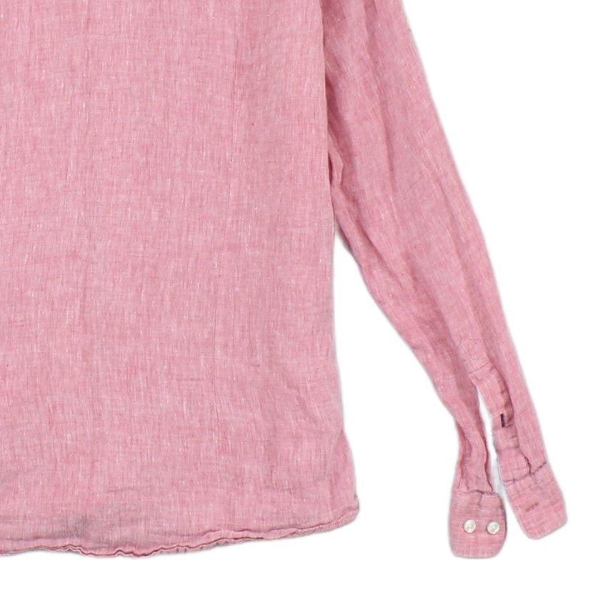 Mens Linen Shirt Long Sleeve Button Up