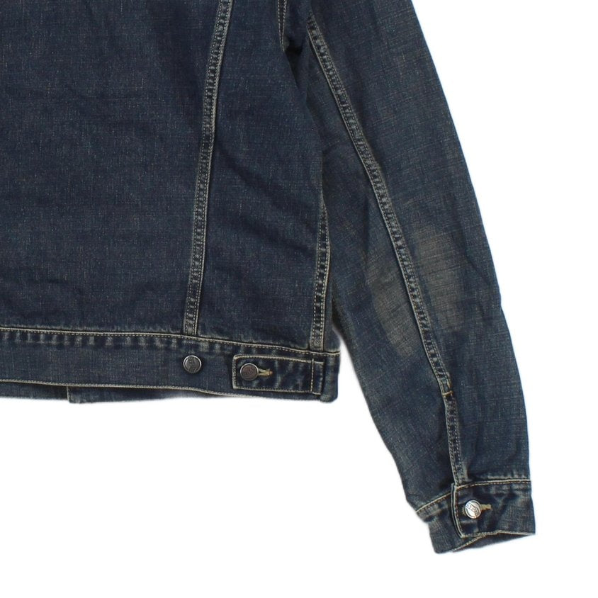 Mens Denim Jacket Button Up Classic Slim Fit