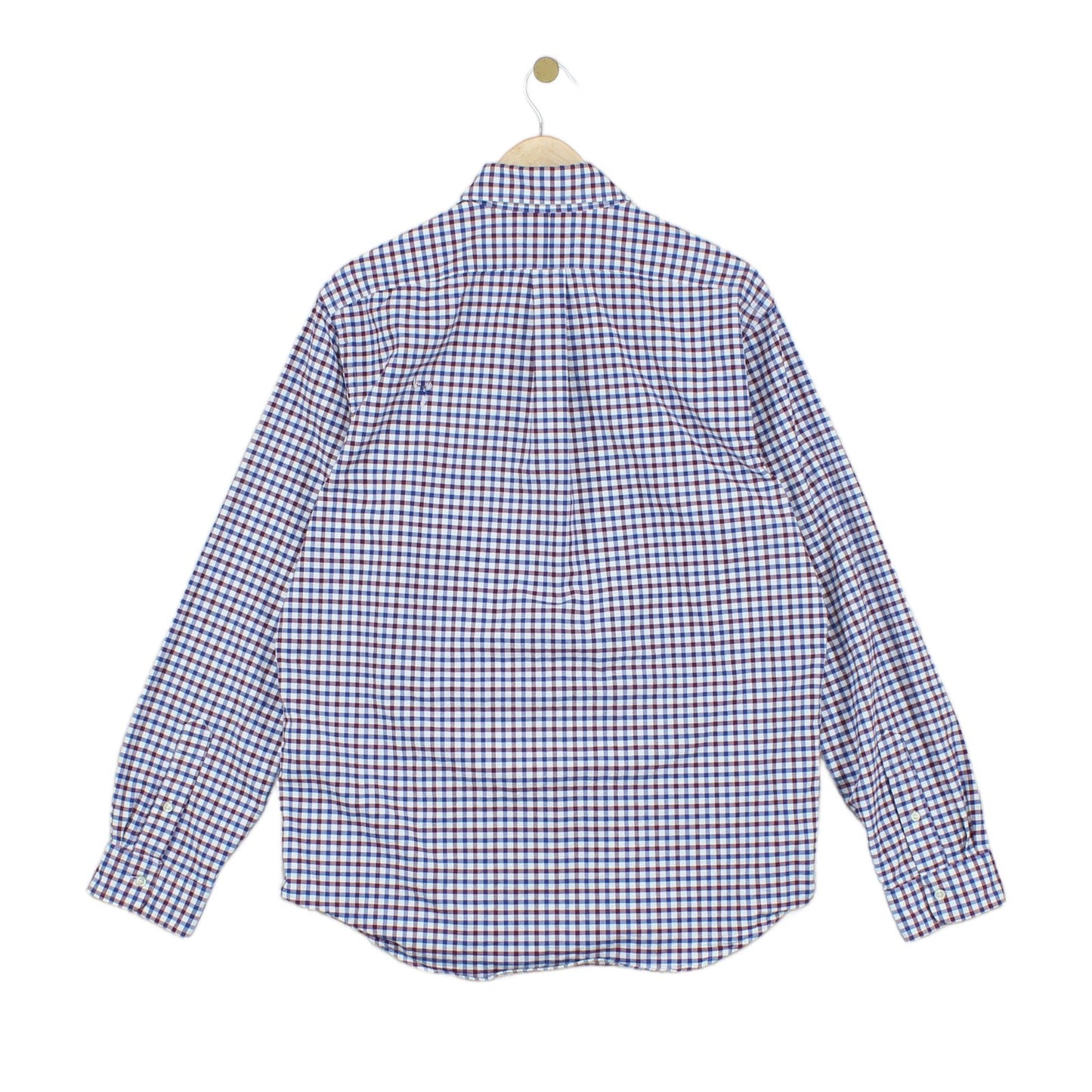 Mens Plaid Shirt Stretch Slim Fit Button Down