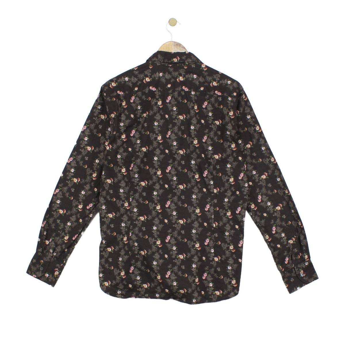 Mens Floral Shirt Long Sleeve Button Up