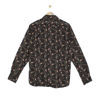 Mens Floral Shirt Long Sleeve Button Up