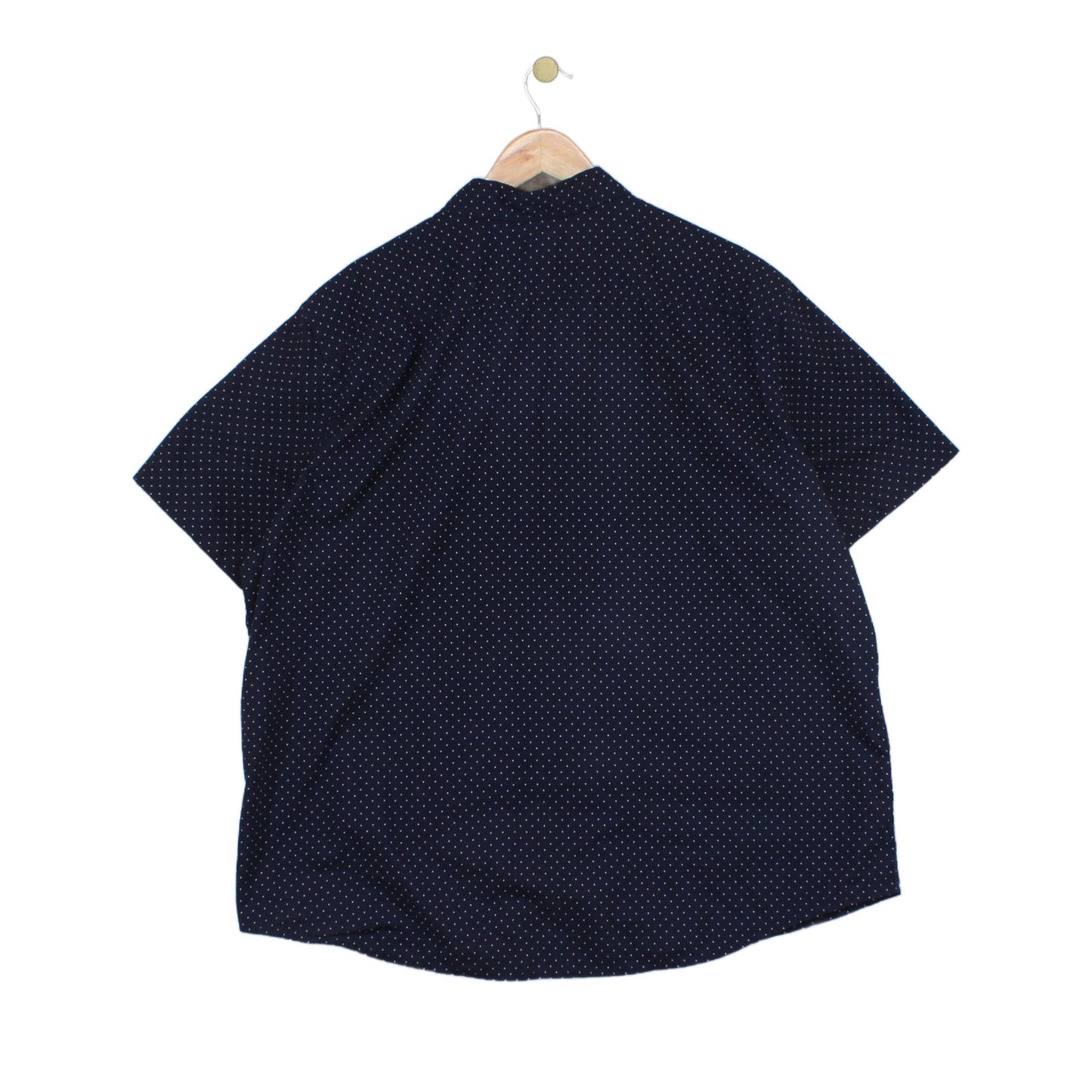 Mens Polka Dot Shirt Short Sleeve Button Up